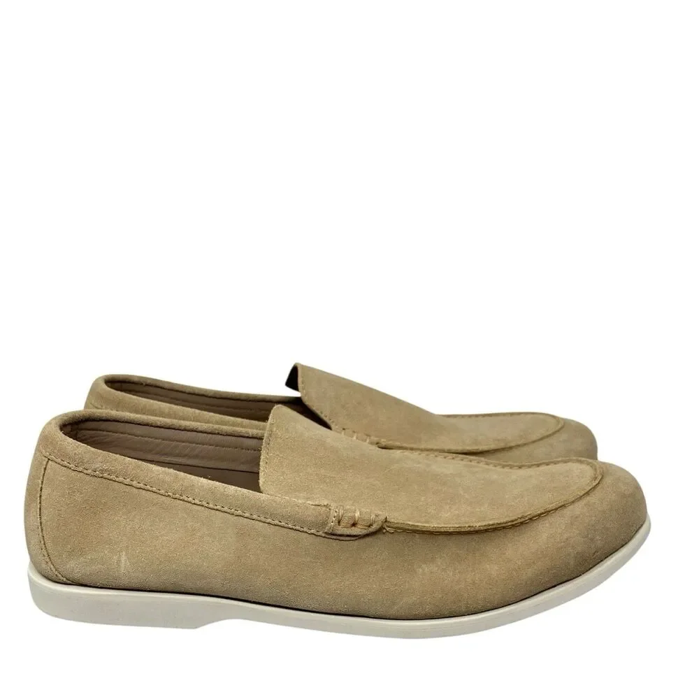 J Crew Venetian Loafers Mens Tan Suede Slip On Driving Casual Shoes Resort